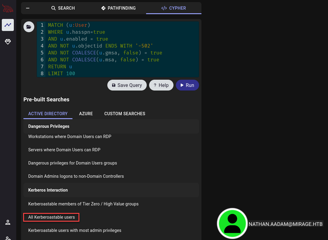 BloodHound-Kerberoastable-User