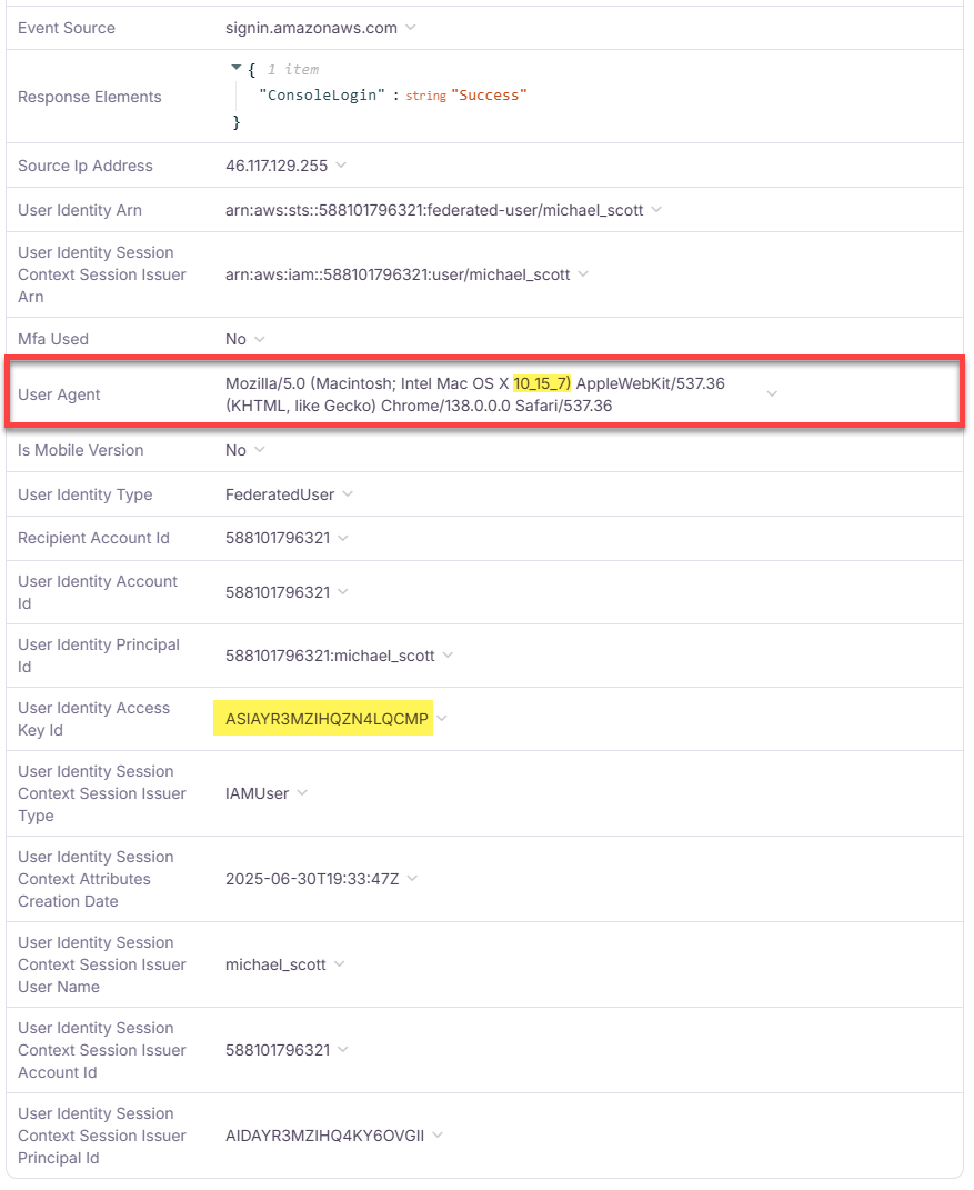 Informations-About-the-Attacker-AWS-Login