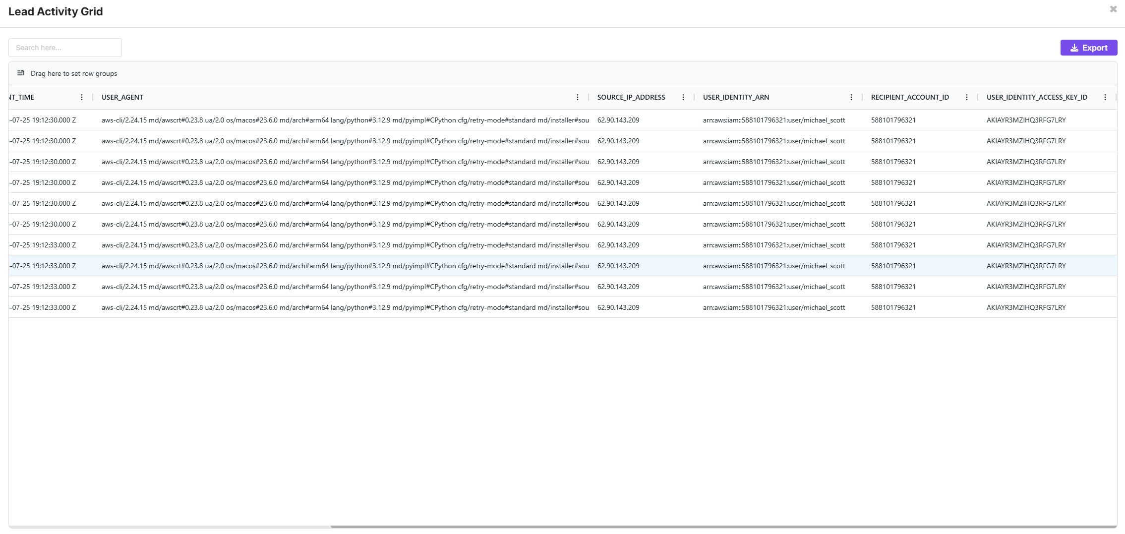 Lead-Activity-AWS-Secret-Compromise